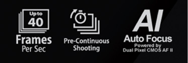 Up to 40 Frames Per Sec; Pre-Continuous Shooting; AI Auto Focus